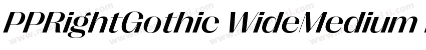 PPRightGothic WideMedium font字体转换